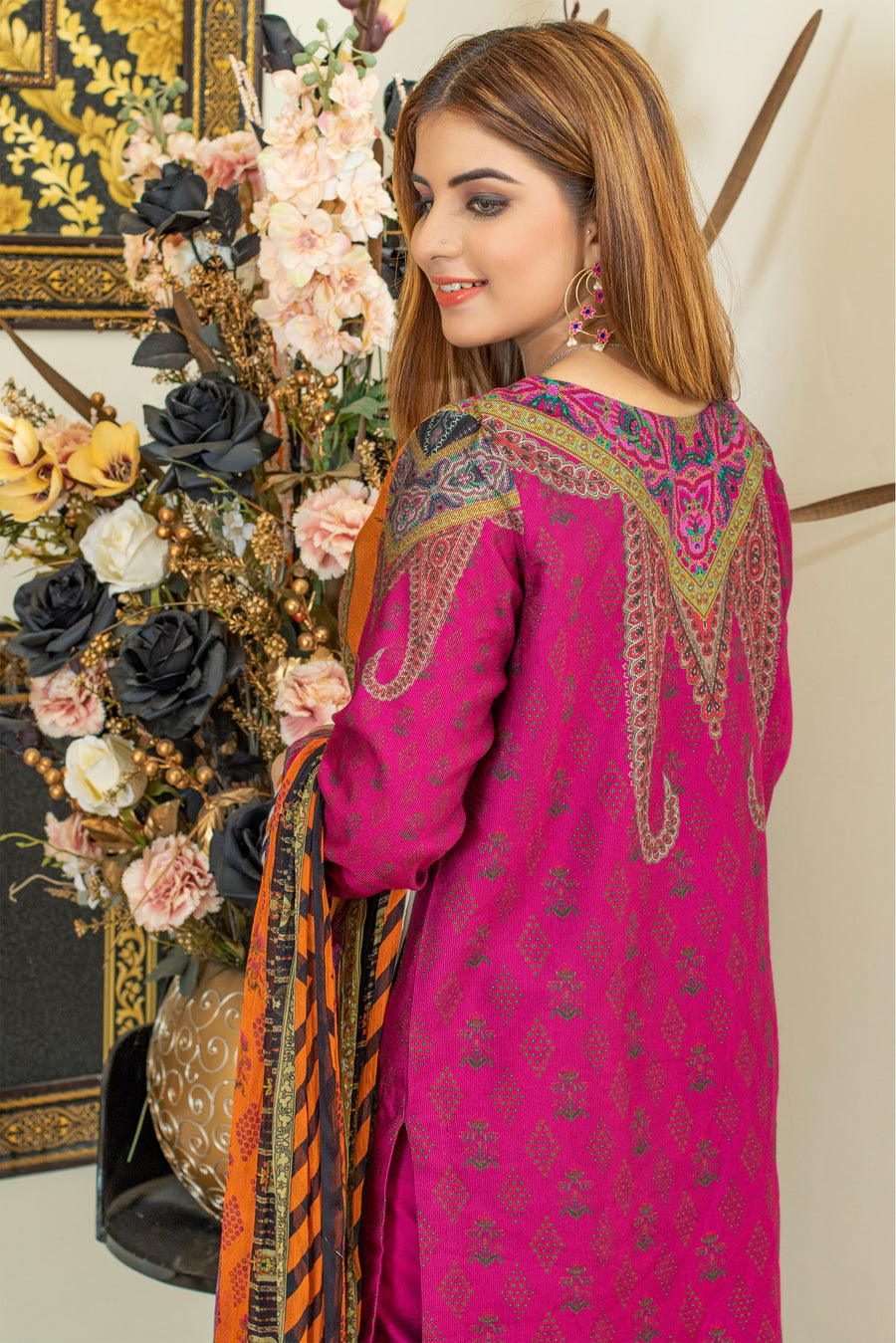 Payal by Sidra Aleem Unstitched Printed Viscose Linen 3Pc Suit D-02