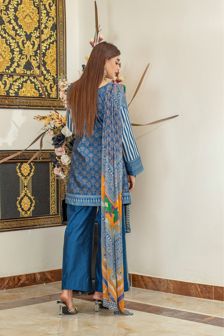 Payal by Sidra Aleem Unstitched Printed Viscose Linen 3Pc Suit D-03