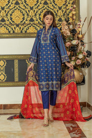 Payal by Sidra Aleem Unstitched Printed Viscose Linen 3Pc Suit D-04