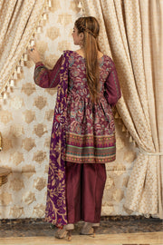 Payal by Sidra Aleem Unstitched Printed Viscose Linen 3Pc Suit D-09