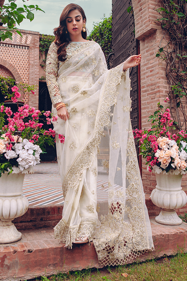 Serene Premium Embroidered Eclatant Luxe Brides Saree SB-07 LILOU - FaisalFabrics.pk