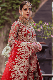 Serene Premium Embroidered Eclatant Luxe Brides 3Pc Suit SB-08 CRIMSON - FaisalFabrics.pk
