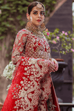 Serene Premium Embroidered Eclatant Luxe Brides 3Pc Suit SB-08 CRIMSON - FaisalFabrics.pk