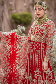 Serene Premium Embroidered Eclatant Luxe Brides 3Pc Suit SB-08 CRIMSON - FaisalFabrics.pk