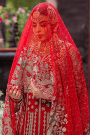 Serene Premium Embroidered Eclatant Luxe Brides 3Pc Suit SB-08 CRIMSON - FaisalFabrics.pk