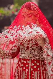 Serene Premium Embroidered Eclatant Luxe Brides 3Pc Suit SB-08 CRIMSON - FaisalFabrics.pk