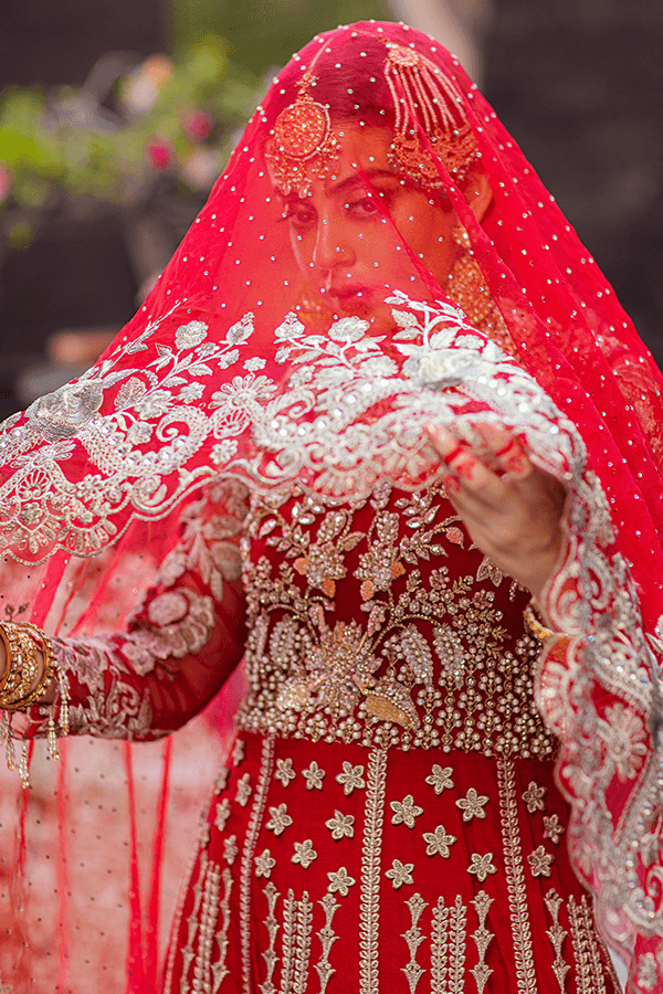 Serene Premium Embroidered Eclatant Luxe Brides 3Pc Suit SB-08 CRIMSON - FaisalFabrics.pk