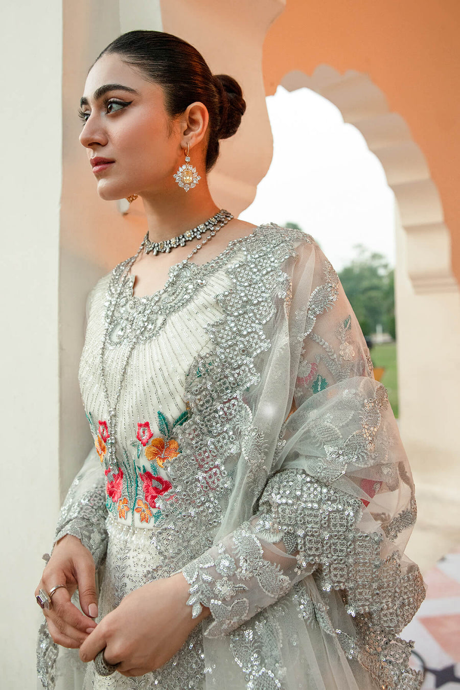 Serene Premium Embroidered Mehram Brides Unstitched Suit SB-13 MEHRAM
