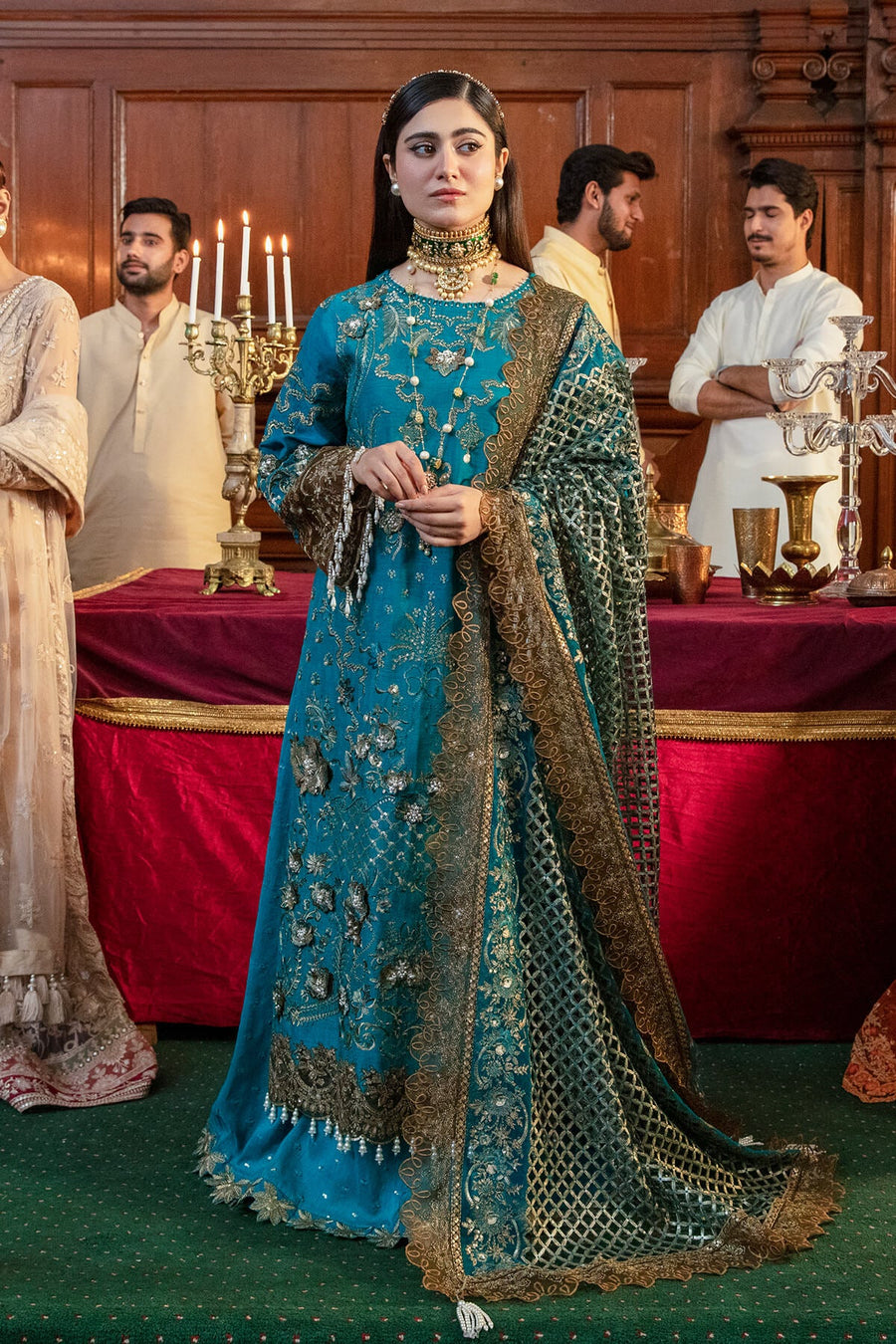 Serene Premium Embroidered Mehram Brides Unstitched Suit SB-14 NAJAT