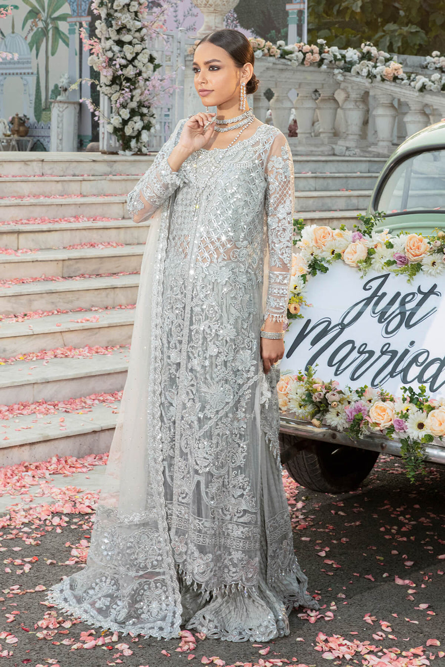 Serene Premium Embroidered Mehram Brides Unstitched Suit SB-15 FANAA