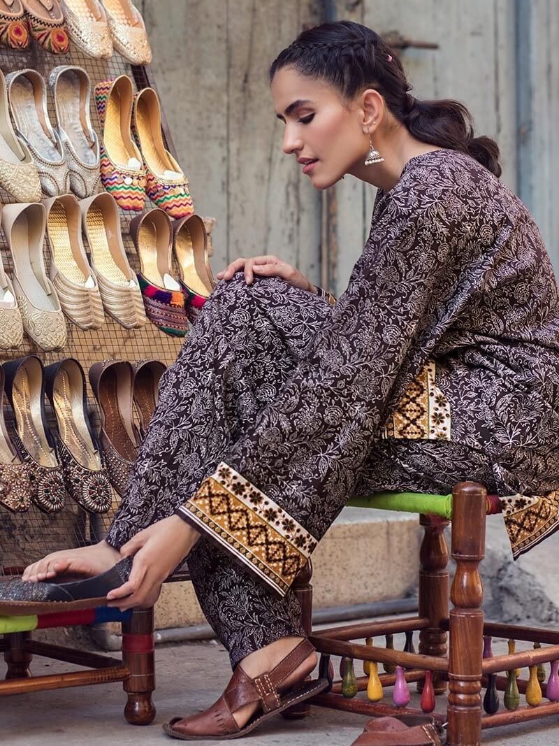 GulAhmed Single Unstitched Printed Corduroy Shirt SCD-11 - FaisalFabrics.pk