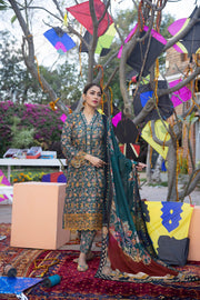 Regalia Salina Embroidered Chikankari Unstitched 3 Piece Suit SCK-11