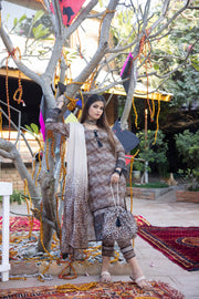 Regalia Salina Embroidered Chikankari Unstitched 3 Piece Suit SCK-08