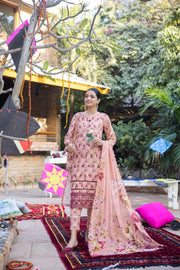 Regalia Salina Embroidered Chikankari Unstitched 3 Piece Suit SCK-09