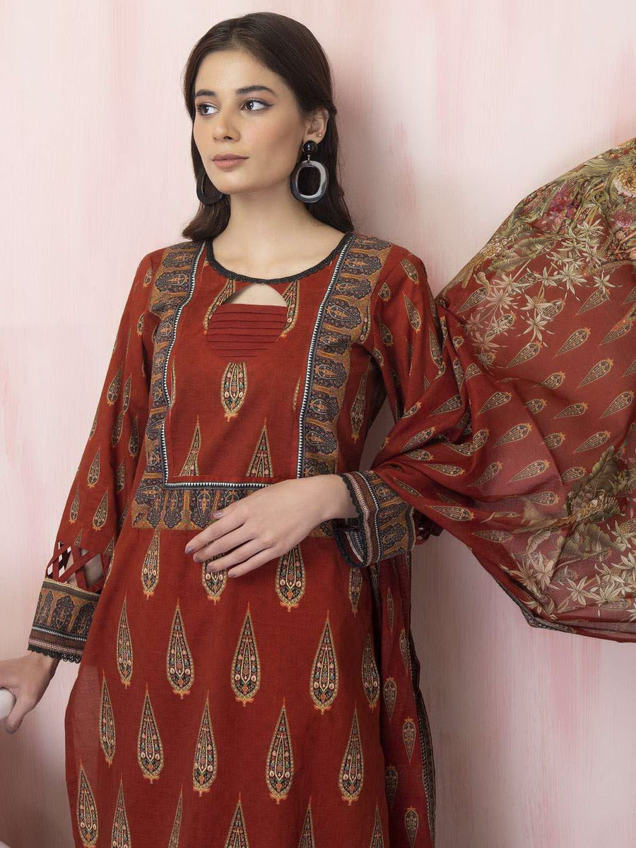 Regalia Salina Vol-05 Unstitched Printed Lawn 3 Piece Suit SD-09