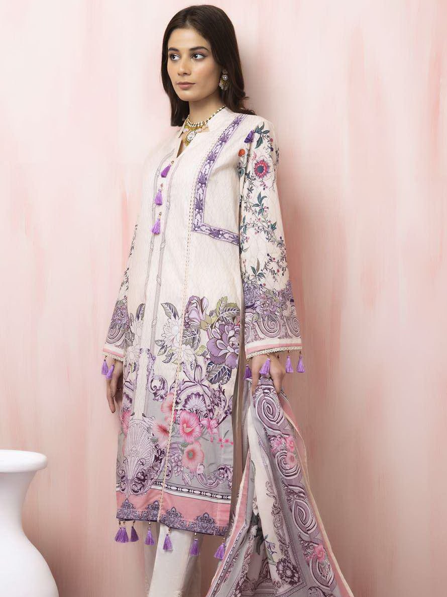 Regalia Salina Vol-05 Unstitched Printed Lawn 3 Piece Suit SD-10