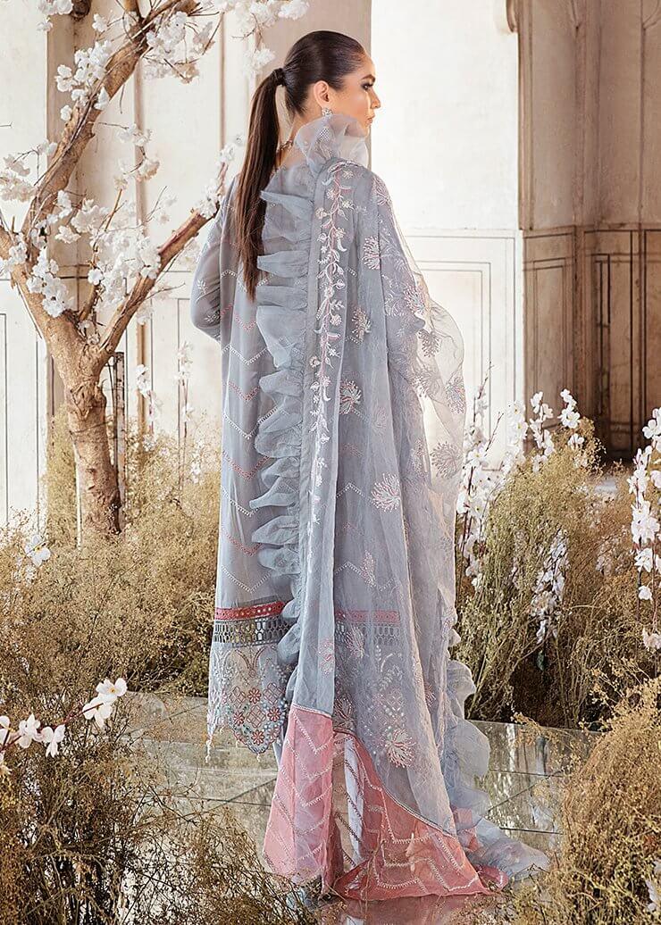 Afrozeh Luxury Lawn Unstitched 3 Piece Embroidered Suit D-06 Sequoiat - FaisalFabrics.pk
