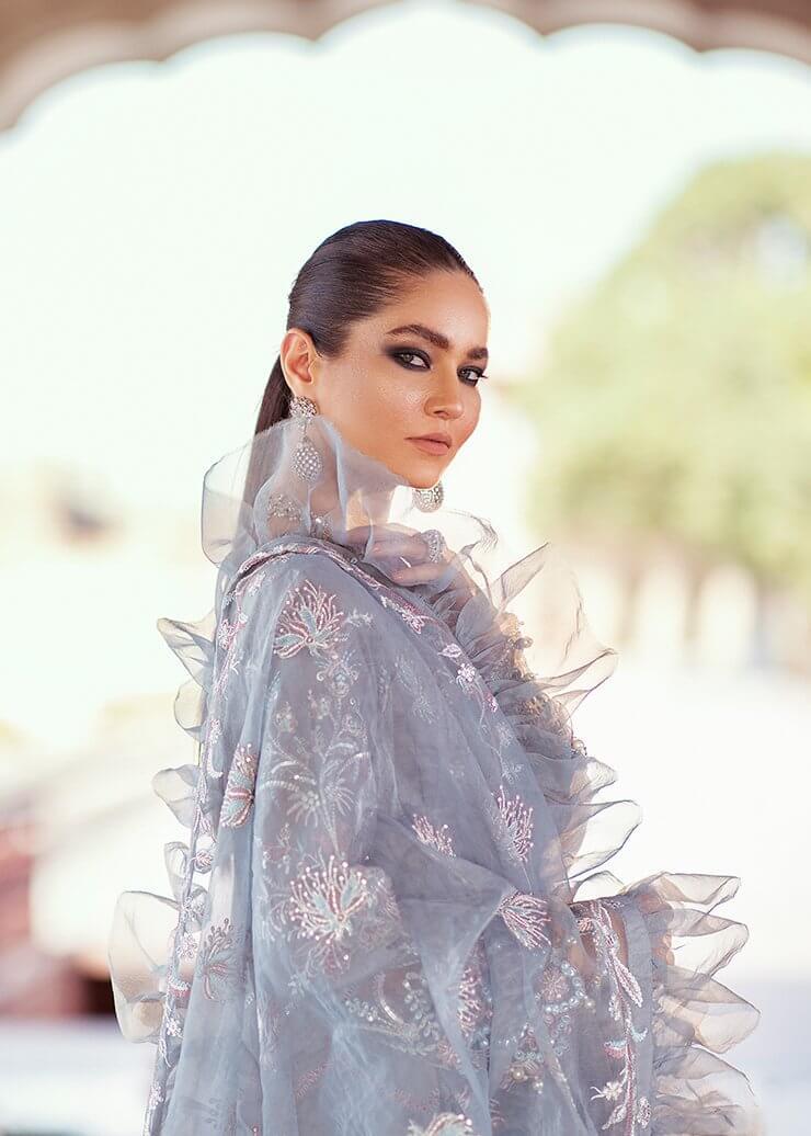 Afrozeh Luxury Lawn Unstitched 3 Piece Embroidered Suit D-06 Sequoiat - FaisalFabrics.pk