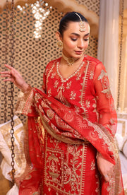 Surmai Heer A Folk Tale Embroidered Luxury Formal Suit SF-04 MAAH GUL