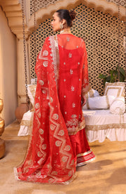 Surmai Heer A Folk Tale Embroidered Luxury Formal Suit SF-04 MAAH GUL