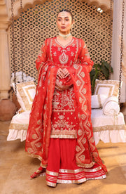 Surmai Heer A Folk Tale Embroidered Luxury Formal Suit SF-04 MAAH GUL