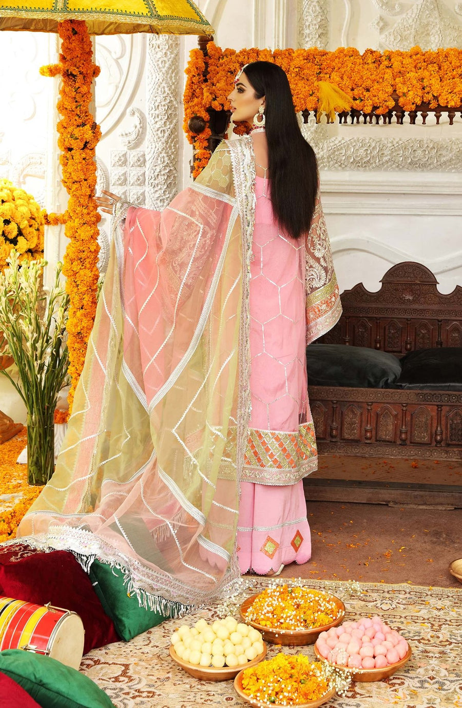 Resplendent By Shamrock Premium Embroidered Formal's 3Pc Suit SFD0050 - FaisalFabrics.pk