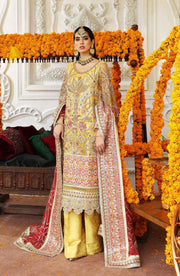 Resplendent By Shamrock Premium Embroidered Formal's 3Pc Suit SFD0054 - FaisalFabrics.pk