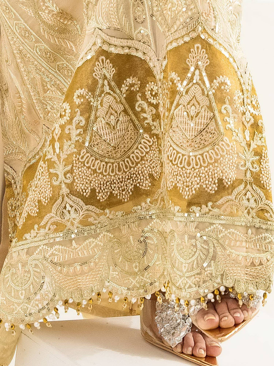 Maryum N Maria Noor e Nazar Premium Chiffon Unstitched 3Piece SFD-0084