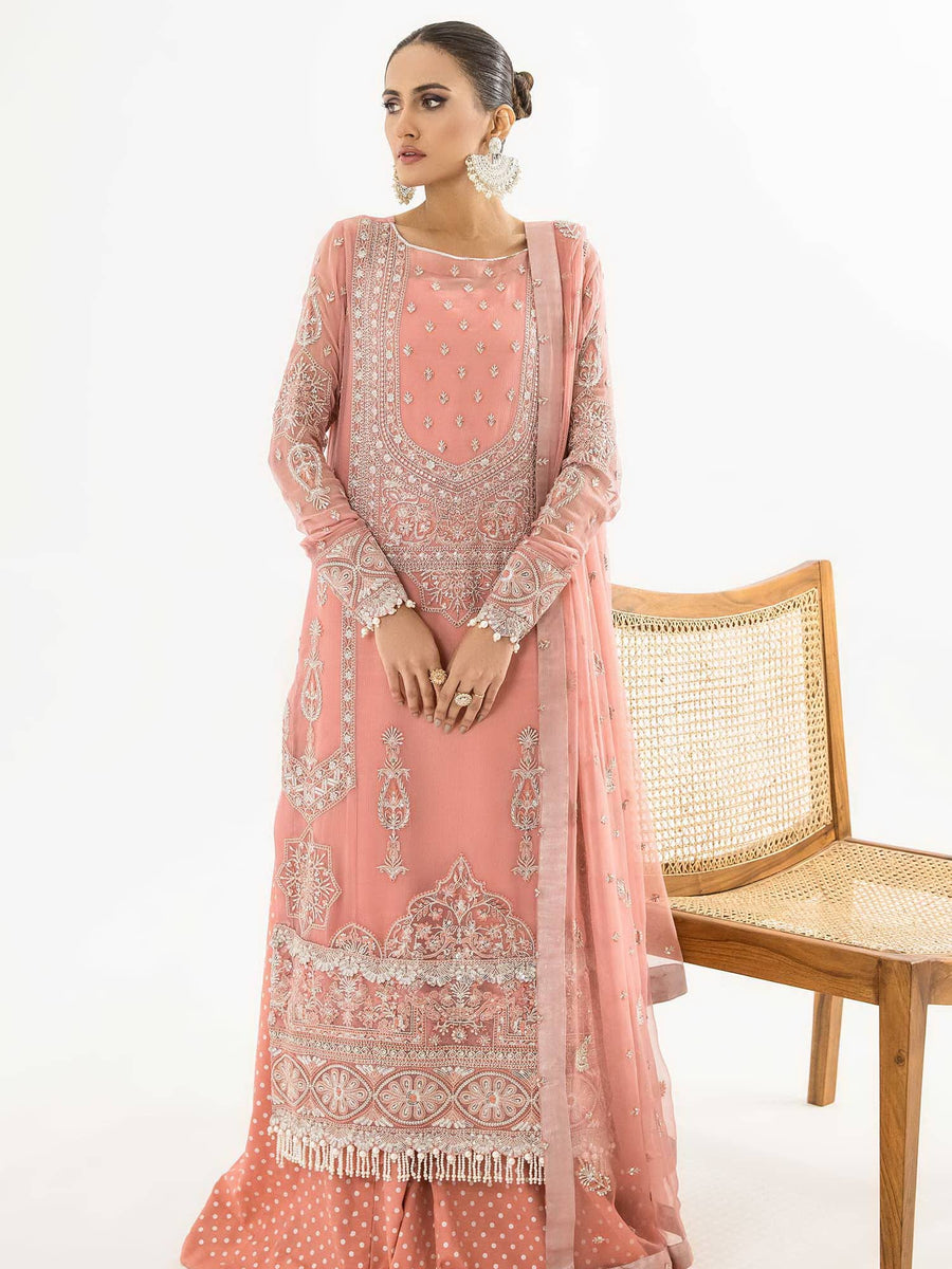 Maryum N Maria Noor e Nazar Premium Chiffon Unstitched 3Piece SFD-0085
