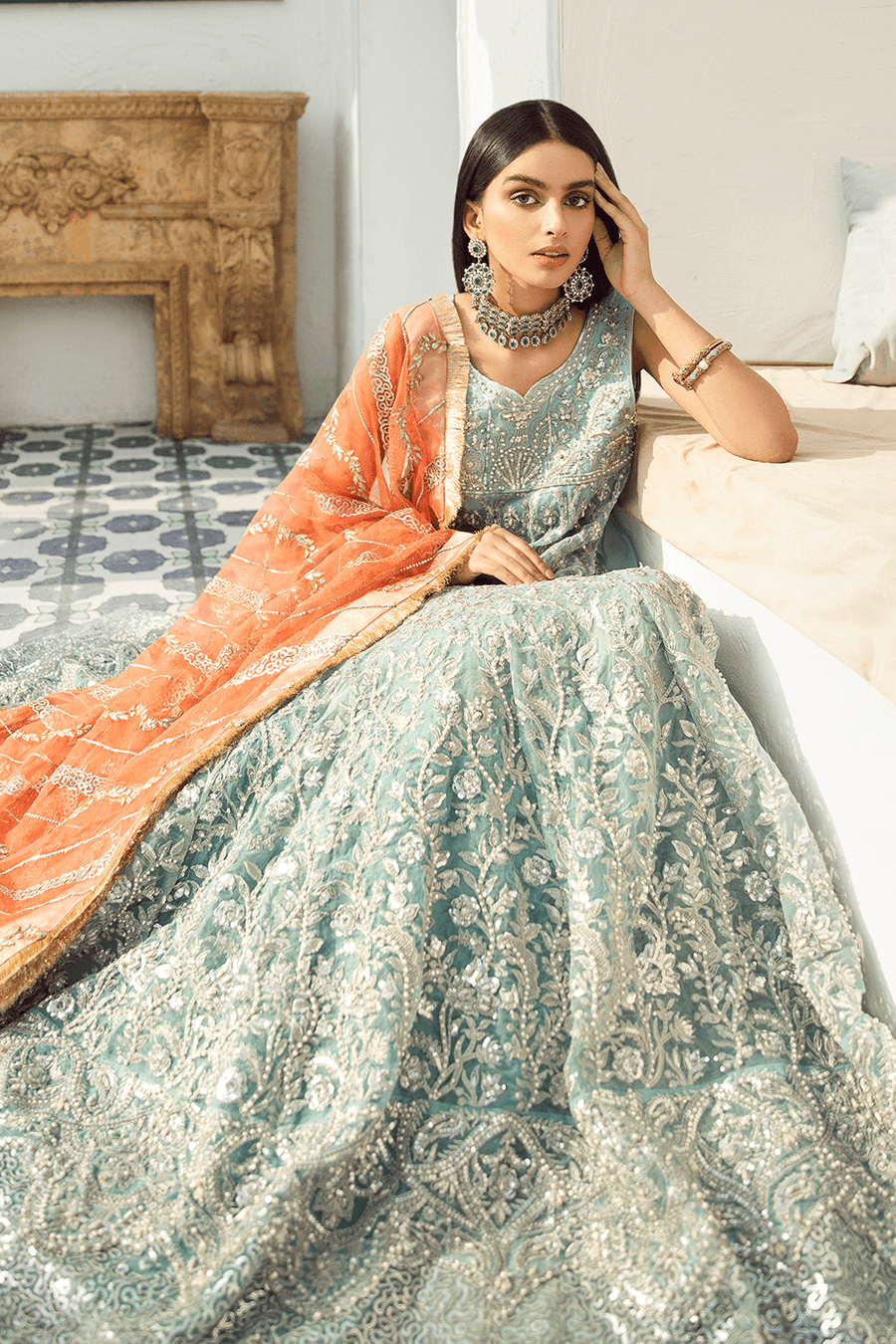 Shamrock Luxury Collection'21 3Pc Unstitched Suit SG-01 Passion Dance - FaisalFabrics.pk