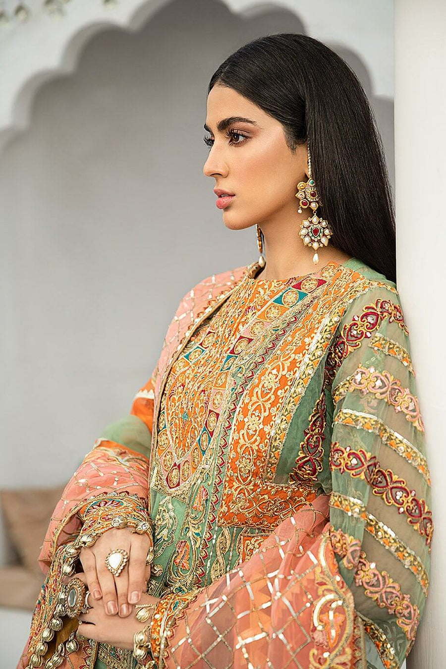 Shamrock Luxury Collection'21 3Pc Unstitched Suit SG-06 Foliage Rustle - FaisalFabrics.pk