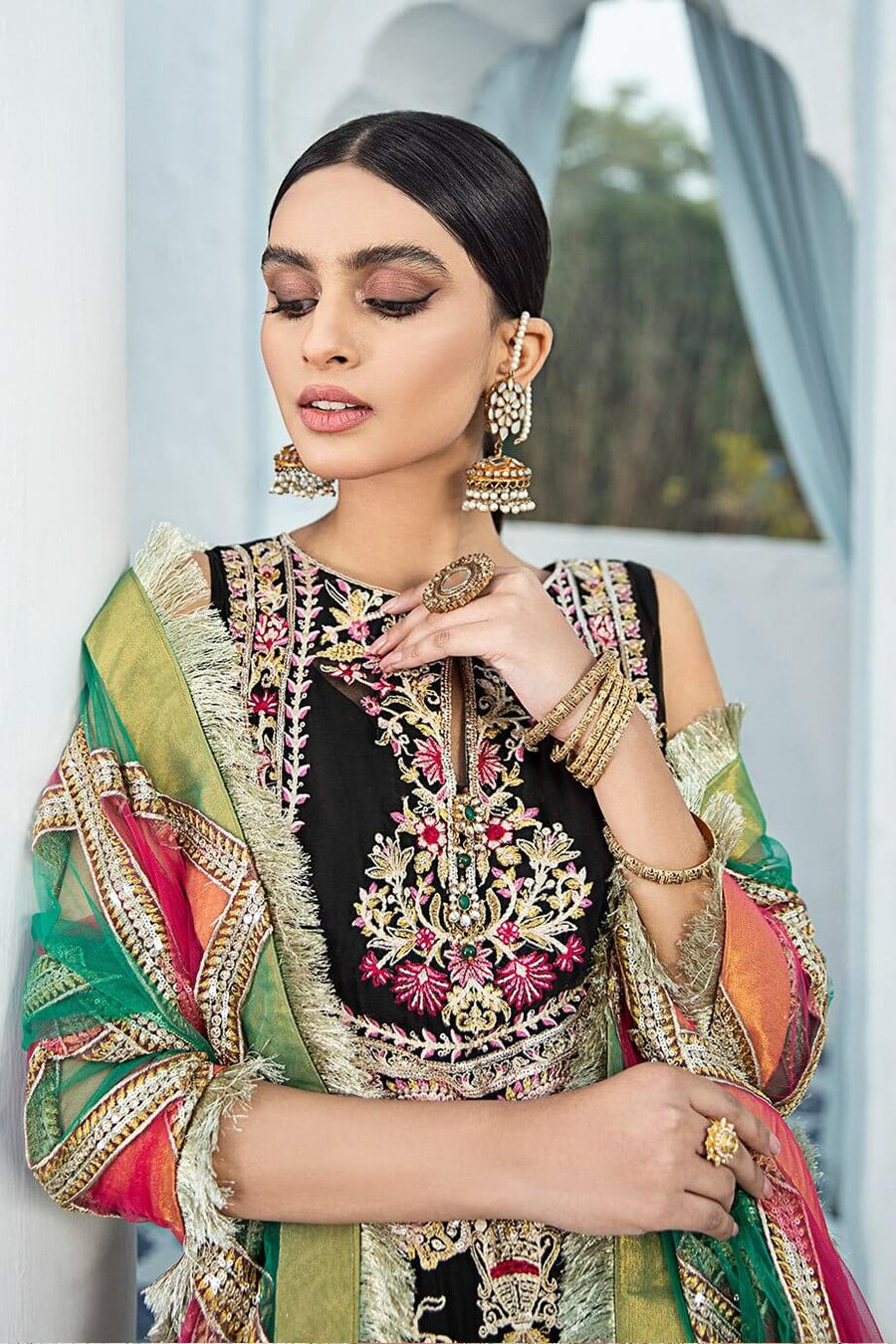 Shamrock Luxury Collection'21 3Pc Unstitched Suit SG-08 Jolly Grand - FaisalFabrics.pk