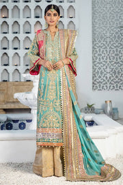 Shamrock Luxury Collection'21 3Pc Unstitched Suit SG-10 Splendid Splatter - FaisalFabrics.pk