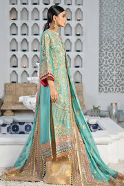 Shamrock Luxury Collection'21 3Pc Unstitched Suit SG-10 Splendid Splatter - FaisalFabrics.pk