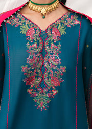 Hussain Rehar Mausam Eid Lawn Unstitched Embroidered 3Pc Suit - SHAB
