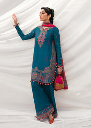 Hussain Rehar Mausam Eid Lawn Unstitched Embroidered 3Pc Suit - SHAB