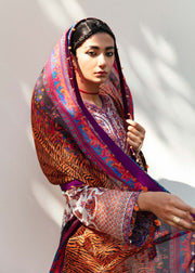 Hussain Rehar Mausam Eid Lawn Unstitched Embroidered 3Pc Suit - SHAFAF