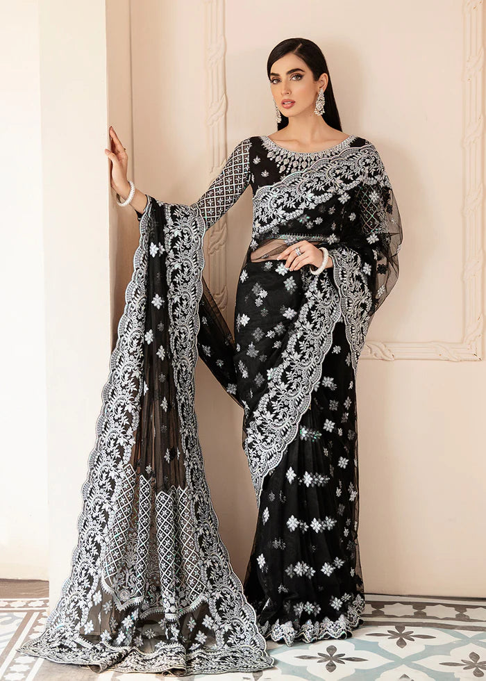 Akbar Aslam Elinor Unstitched Wedding Saree AAWC-1441 SILENE