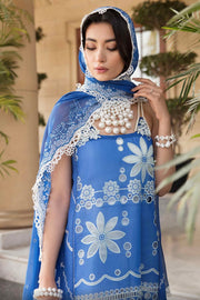 Sable Vogue Embroidered Luxury Lawn Unstitched 3 Piece Suit - Nebula