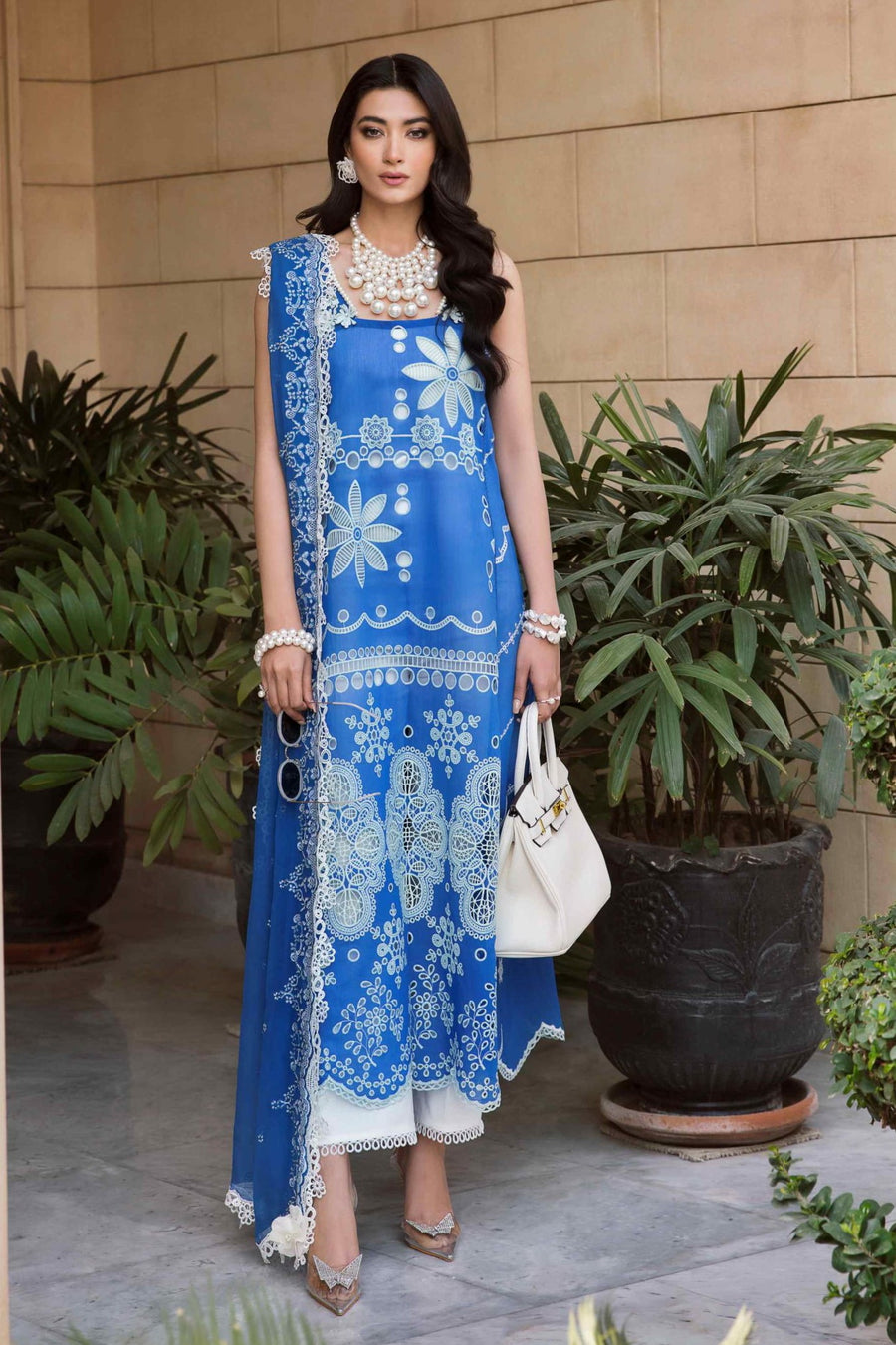 Sable Vogue Embroidered Luxury Lawn Unstitched 3 Piece Suit - Nebula