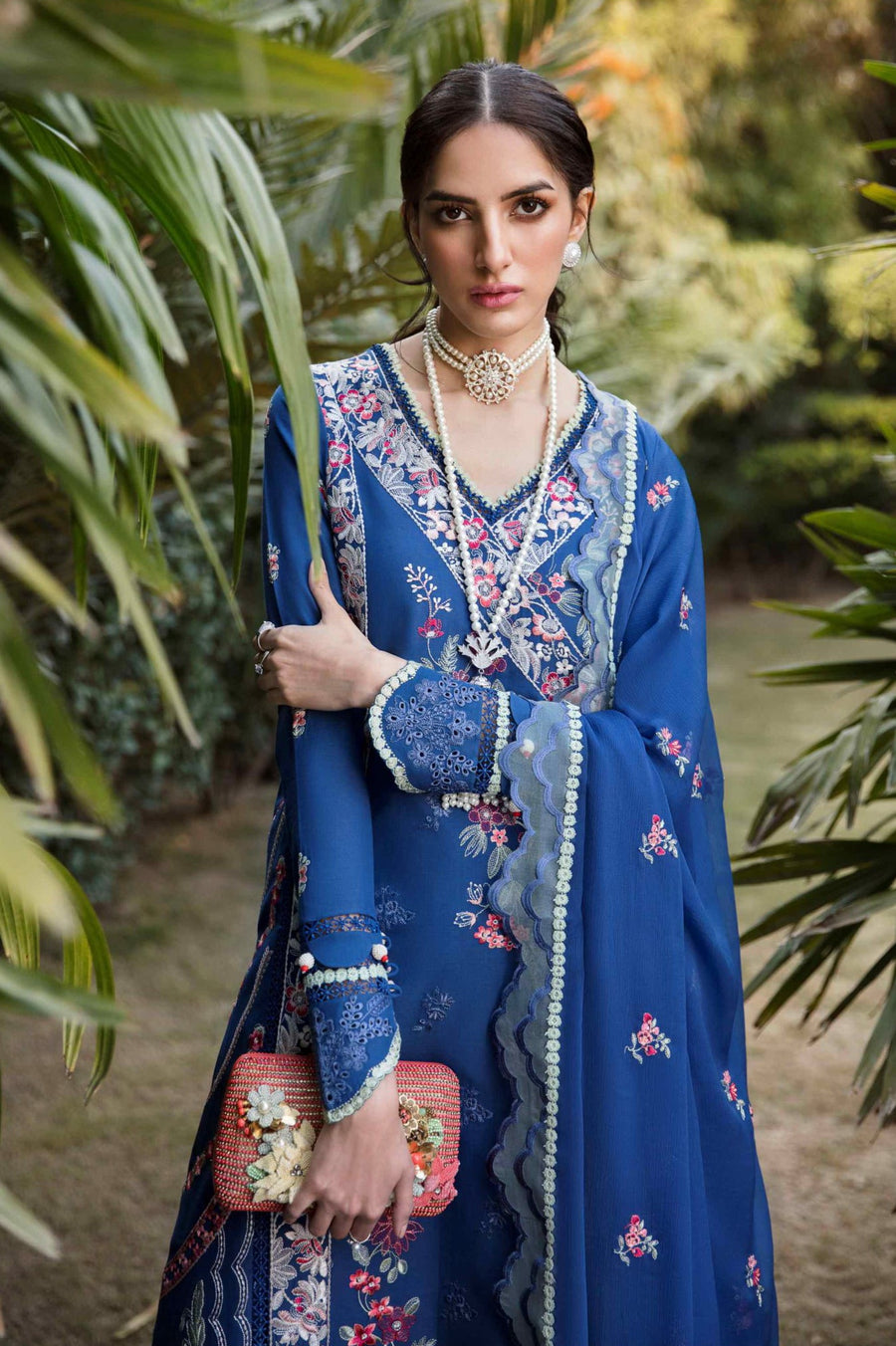 Sable Vogue Embroidered Luxury Lawn Unstitched 3 Piece Suit - Eden