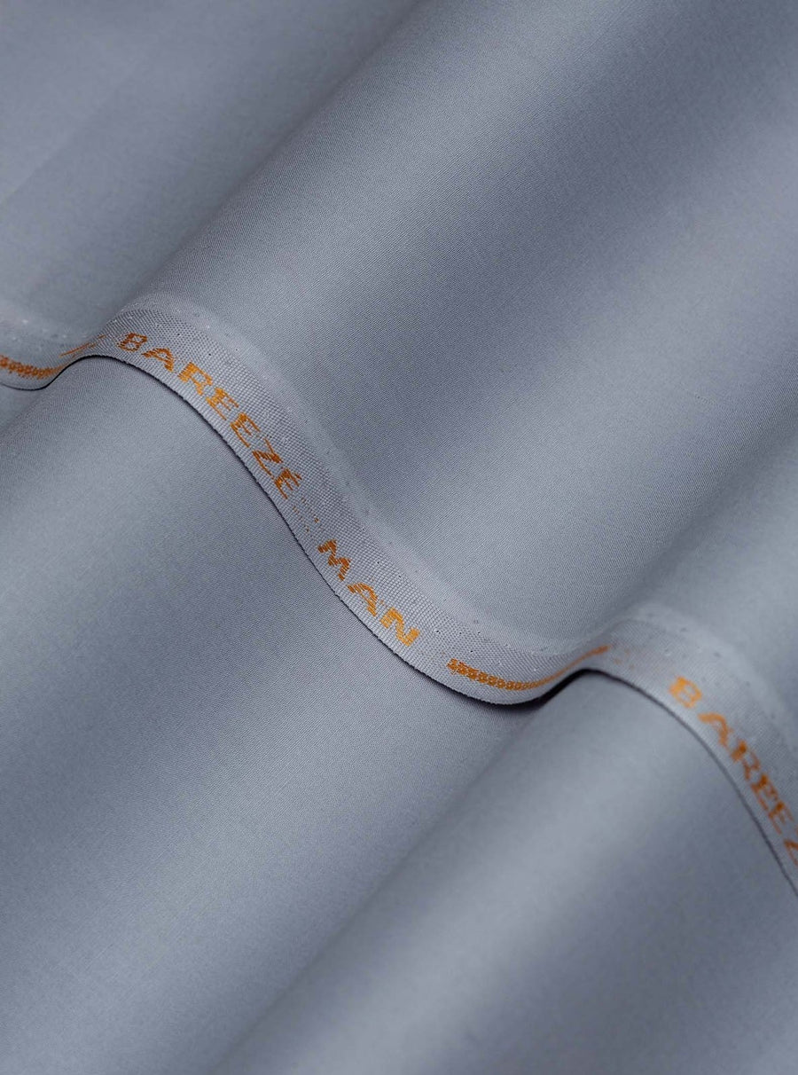 Bareeze Man Premium 365-Latha 100% Cotton Unstitched Fabric - SLMN-Grey