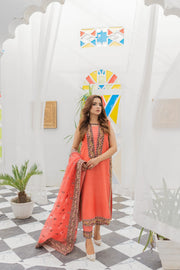 Surmai Parisa Embroidered Pret 3Pc Suit SLP-03 VALENTINA