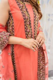 Surmai Parisa Embroidered Pret 3Pc Suit SLP-03 VALENTINA
