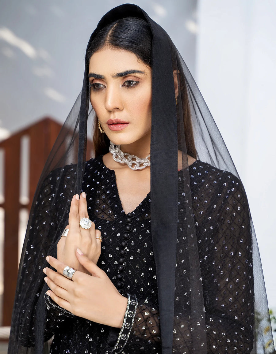 SIFA Luxury Pret Vol-02 Embroidered Formal Suit - SMOKE PINE