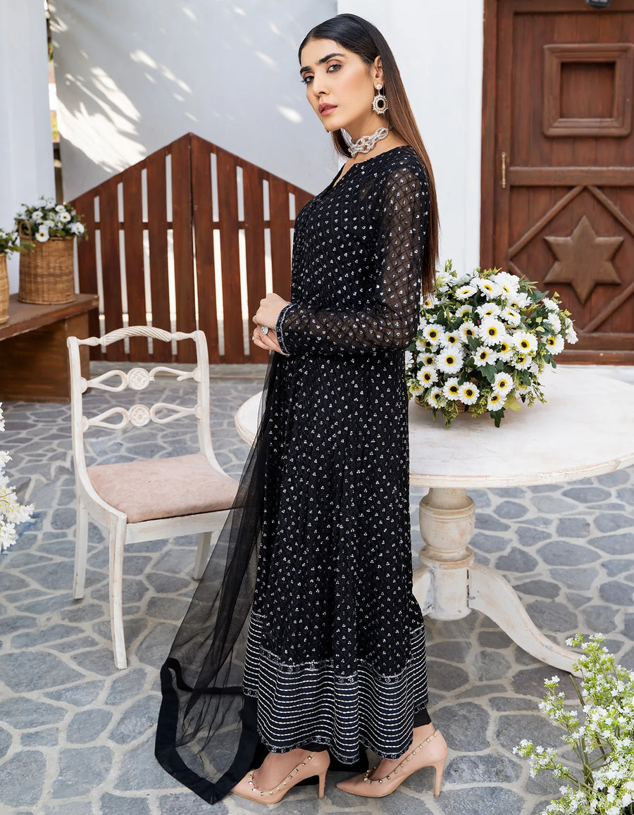 SIFA Luxury Pret Vol-02 Embroidered Formal Suit - SMOKE PINE