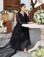 SIFA Luxury Pret Vol-02 Embroidered Formal Suit - SMOKE PINE