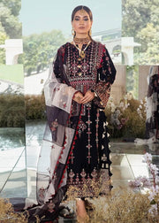 Afrozeh Luxury Lawn Unstitched 3 Piece Embroidered Suit D-01 Smokey Oynx - FaisalFabrics.pk
