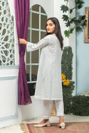 Mak Fashion Essentials Edit Embroidered Lawn Ready to Wear 2Pc - SNOWY
