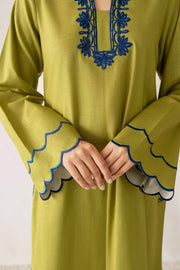 Nuriyaa Winter Tale Embroidered Pret Slub Khaddar 2pc Suit - SOPHIA - FaisalFabrics.pk